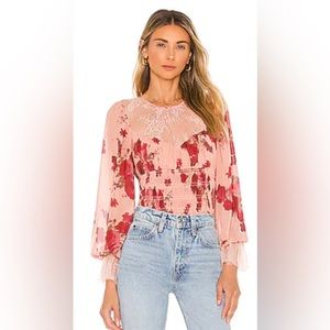Free People Romantic Floral Lace Top